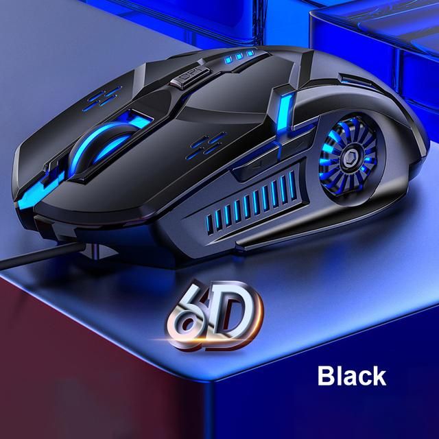 E-sport 3200 DPI Gaming Mouse Zero Delay 6D Mechanical Wired Mouse RGB Macro
