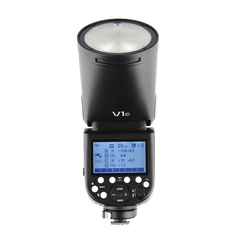 Godox V1C Professional Camera Flash Speedlite Speedlight Round Head Wireless 2.4G Compatible with Canon EOS Series 1500D 3000D 5D Mark lll 5D Mark ll for Wedding Portrait Studio Photography