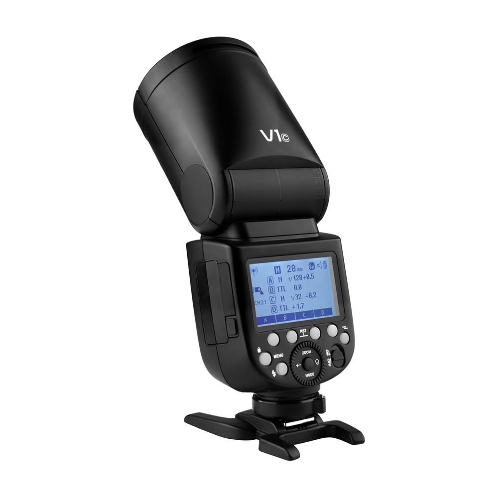 Godox V1C Professional Camera Flash Speedlite Speedlight Round Head Wireless 2.4G Compatible with Canon EOS Series 1500D 3000D 5D Mark lll 5D Mark ll for Wedding Portrait Studio Photography