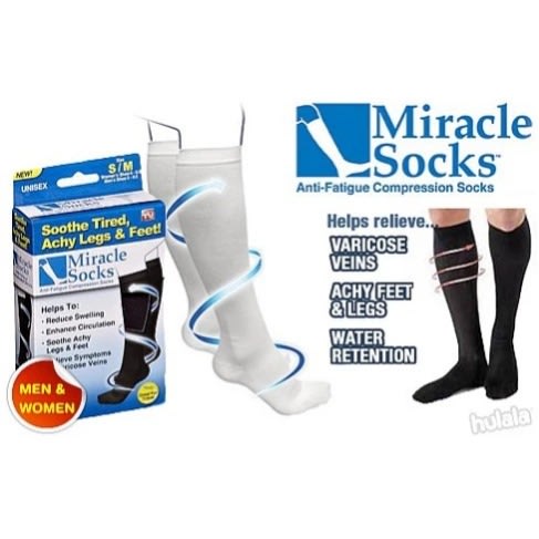 Dr Miracle's Anti Fatigue Compression Socks - White