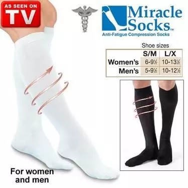 Dr Miracle's Anti Fatigue Compression Socks - White