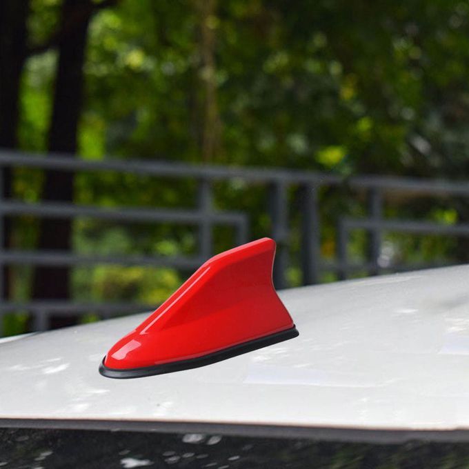 Shark Fin Antenna Universal Car Decoration AM FM Radio Signal Red