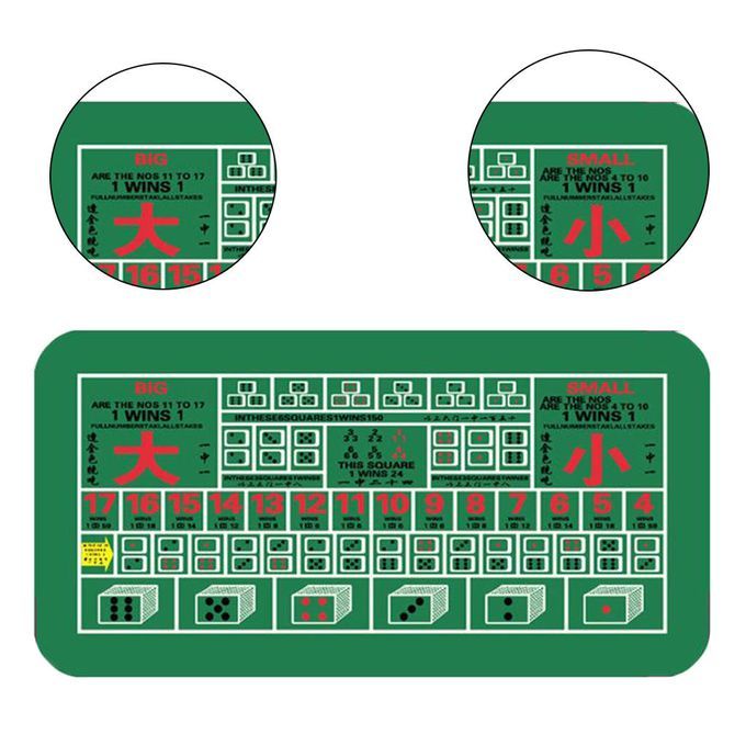 Rubber Poker Table Mat Large Layout Blackjack Roll-up Space-Saving Pad