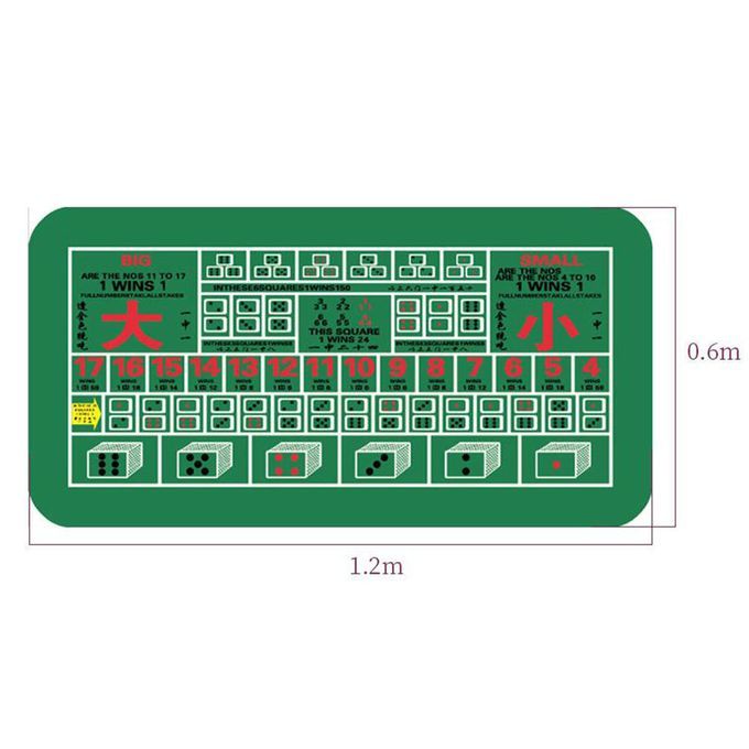 Rubber Poker Table Mat Large Layout Blackjack Roll-up Space-Saving Pad