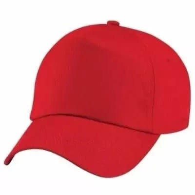 Plain Baseball Face Cap - Red