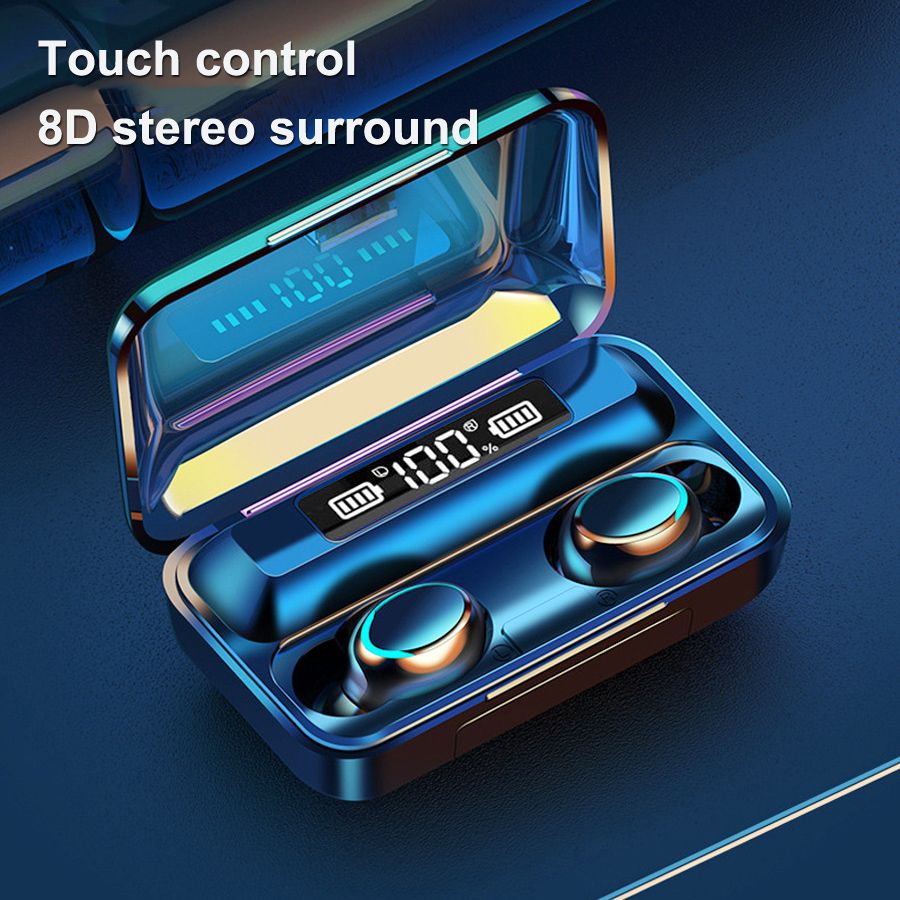 Bluetooth 5.0 Headphones Hifi 9D Stereo LED Charging Case Headsets
