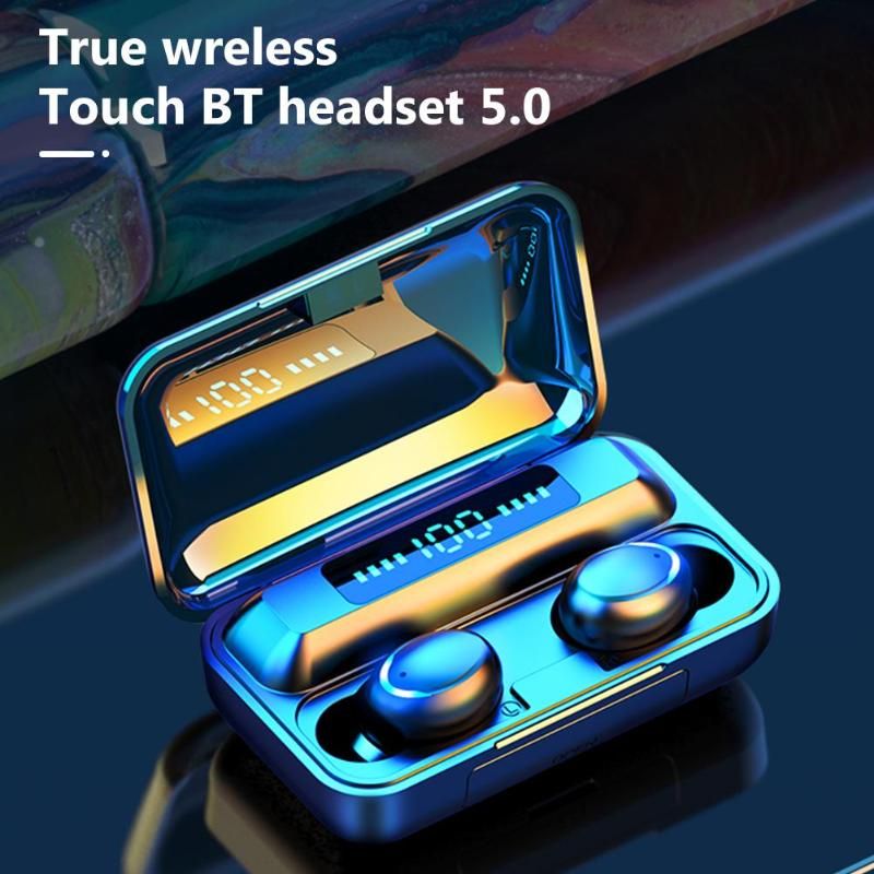 Bluetooth 5.0 Headphones Hifi 9D Stereo LED Charging Case Headsets
