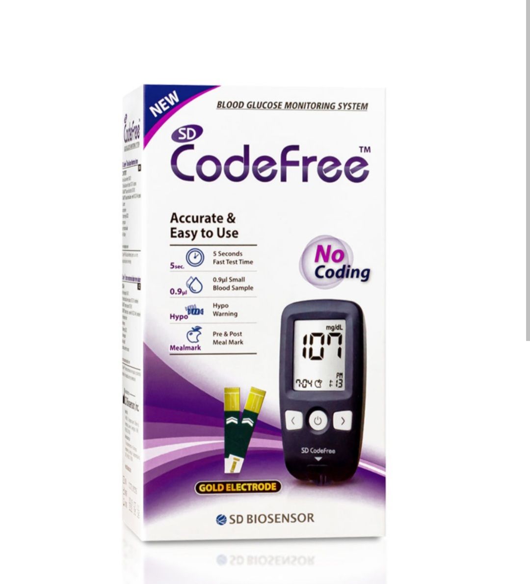 Complete Kit Digital Blood Sugar Monitor-- Glucometer + Free Lancets