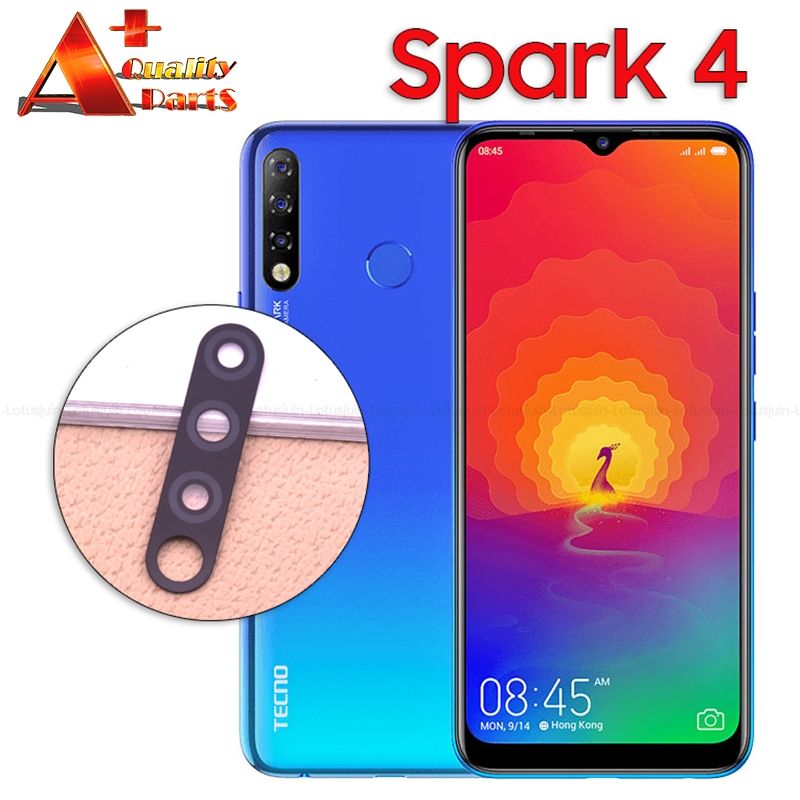 50pcs For Tenco Spark 4 Kc8 Back Rear Camera Lens Glass