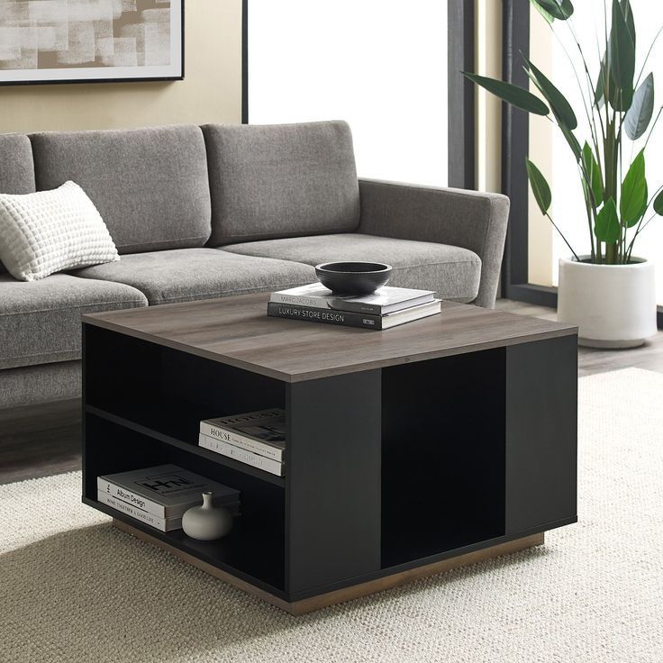 Homely Center Table - Coffee Table Home Furniture With Open Layers Book Storage