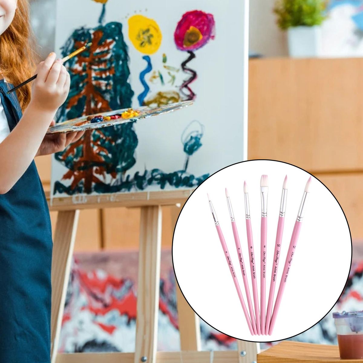 Round Watercolor Paint Brushes High Quality Nylon