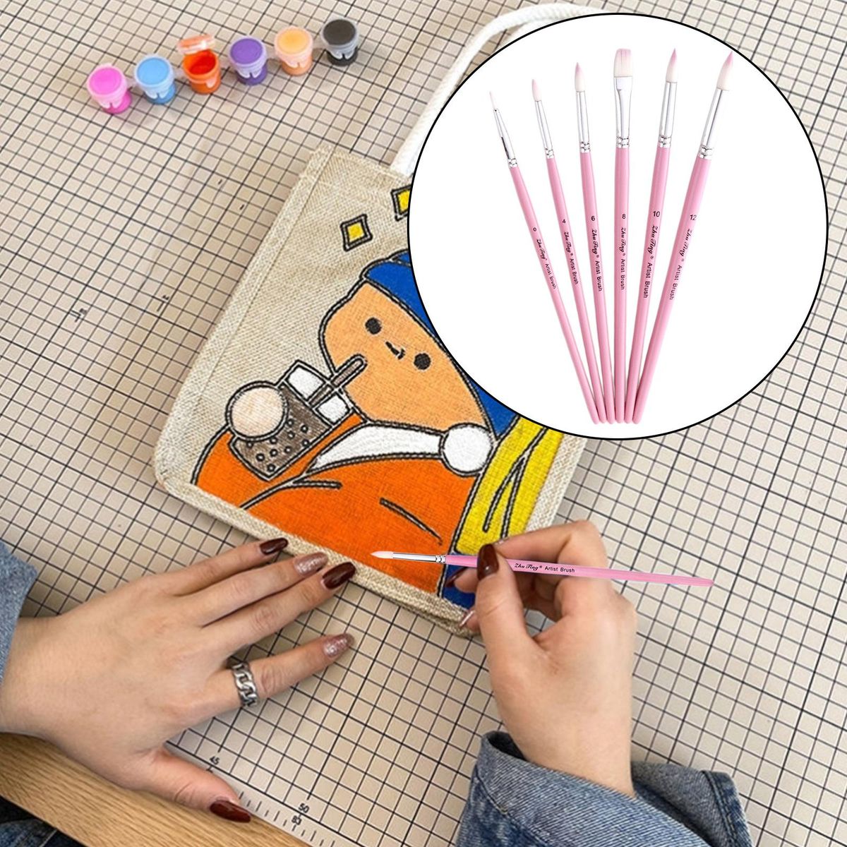 Round Watercolor Paint Brushes High Quality Nylon