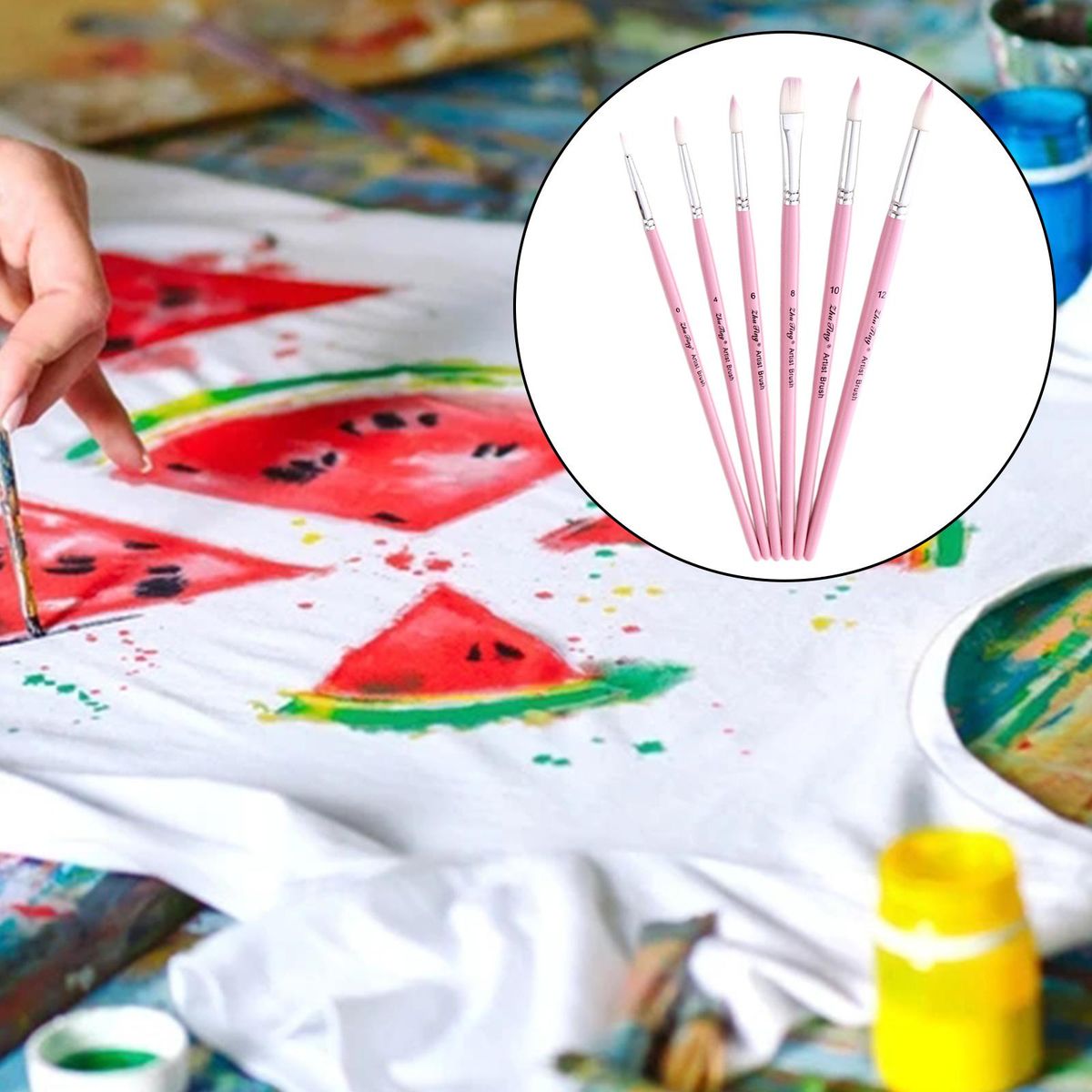 Round Watercolor Paint Brushes High Quality Nylon