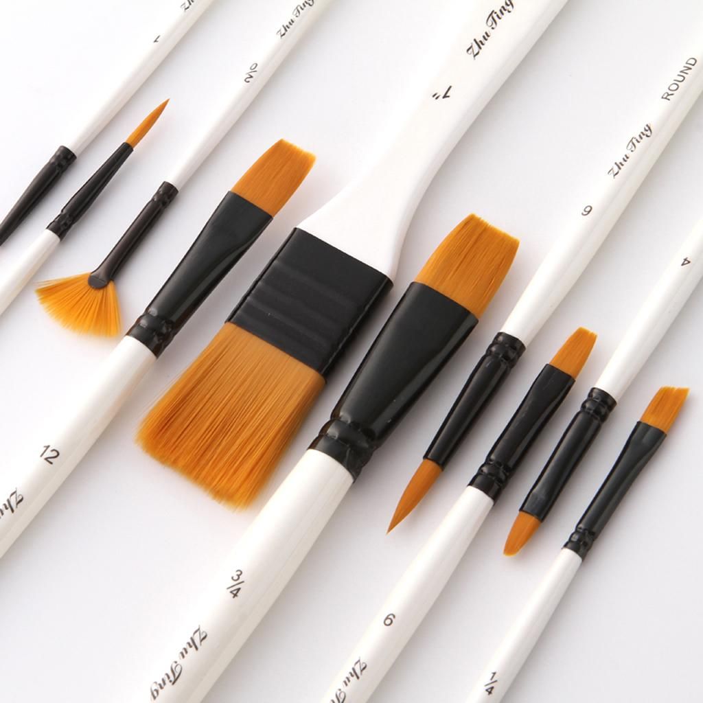 10Pcs Professional Artist Watercolor Oil Acrylic Face Body Painting