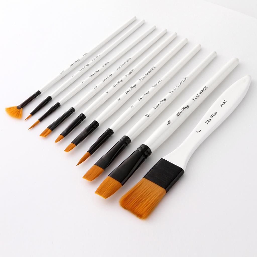 10Pcs Professional Artist Watercolor Oil Acrylic Face Body Painting