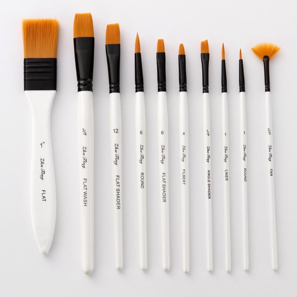 10Pcs Professional Artist Watercolor Oil Acrylic Face Body Painting