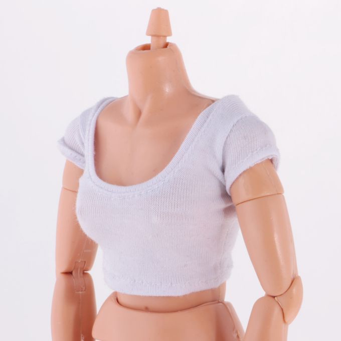 16 Model Girl Mini Plaid Skirt Crop Top Tshirt For 12Inch Phicen