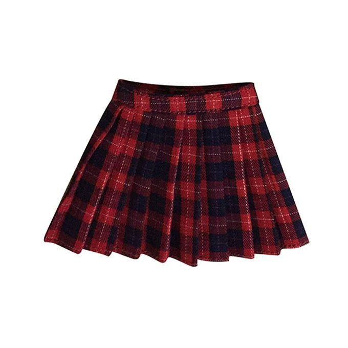 16 Model Girl Mini Plaid Skirt Crop Top Tshirt For 12Inch Phicen