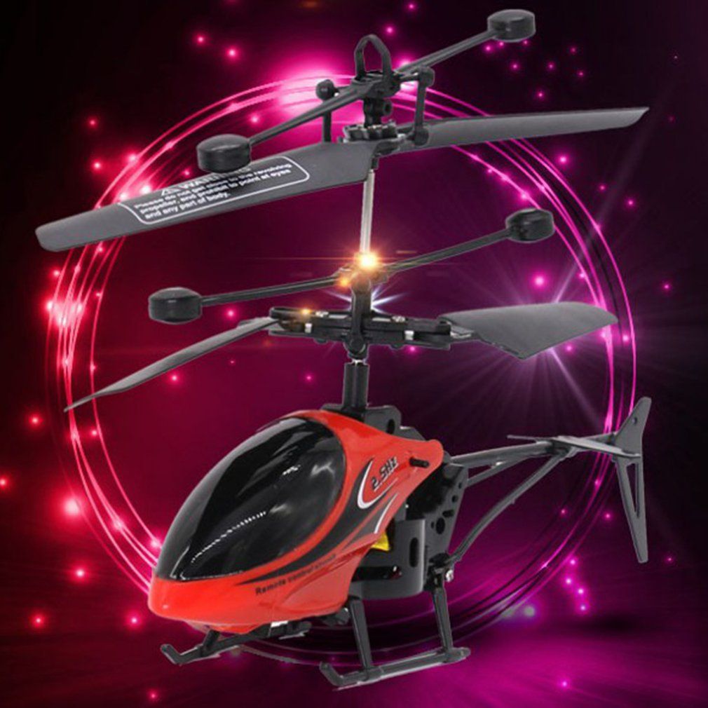 Children's Model Toy Two-way Remote Control Helicopter With Light Helicopter-red