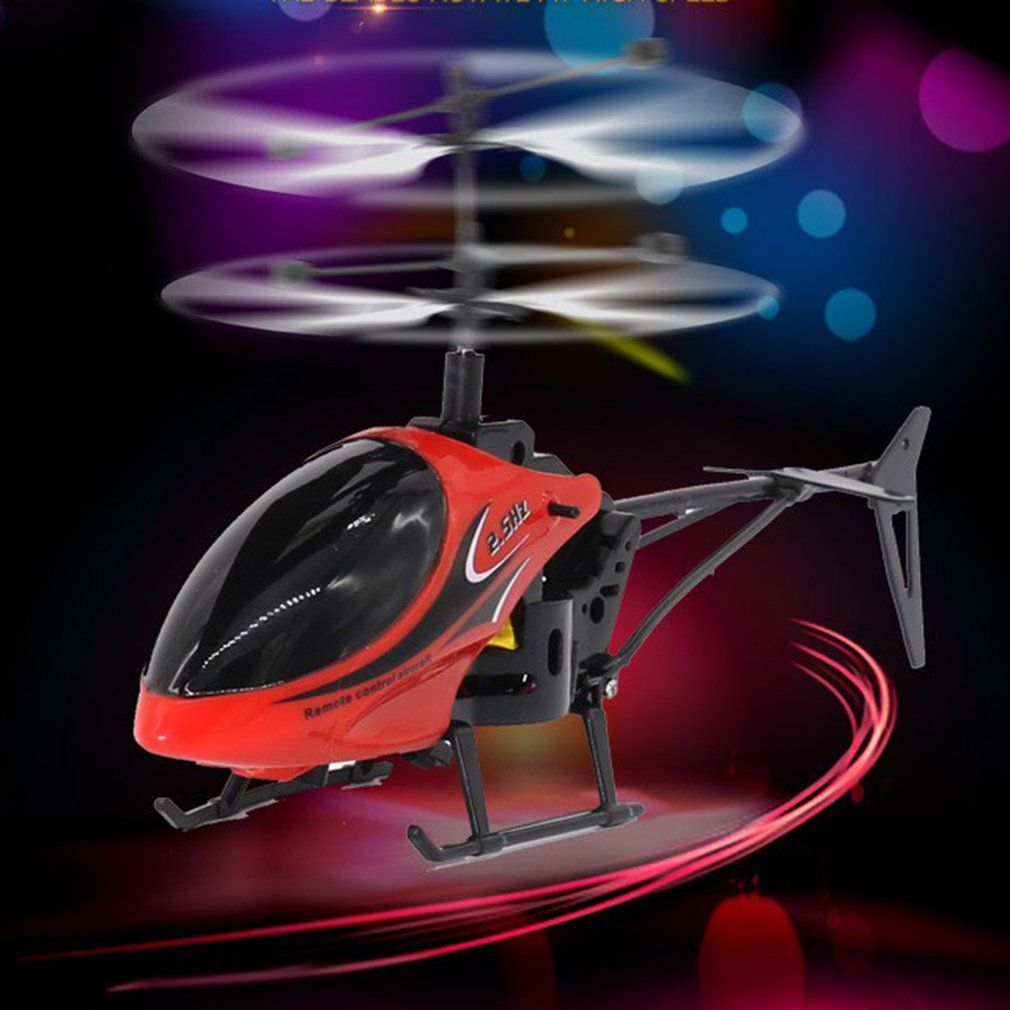 Children's Model Toy Two-way Remote Control Helicopter With Light Helicopter-red