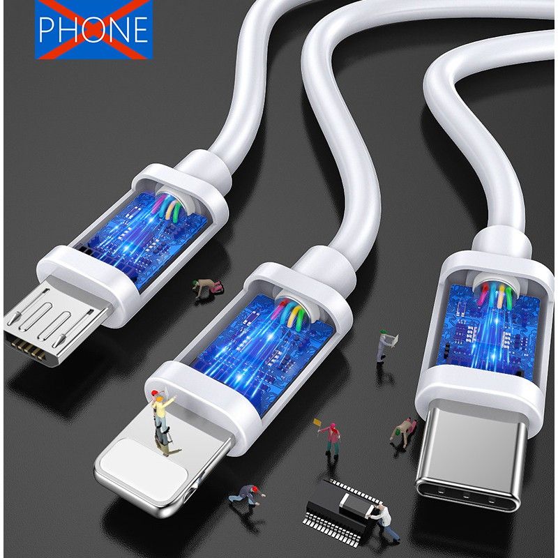 IQPC®charger Cord 3-in1 Fast Charging For Iphone And Android