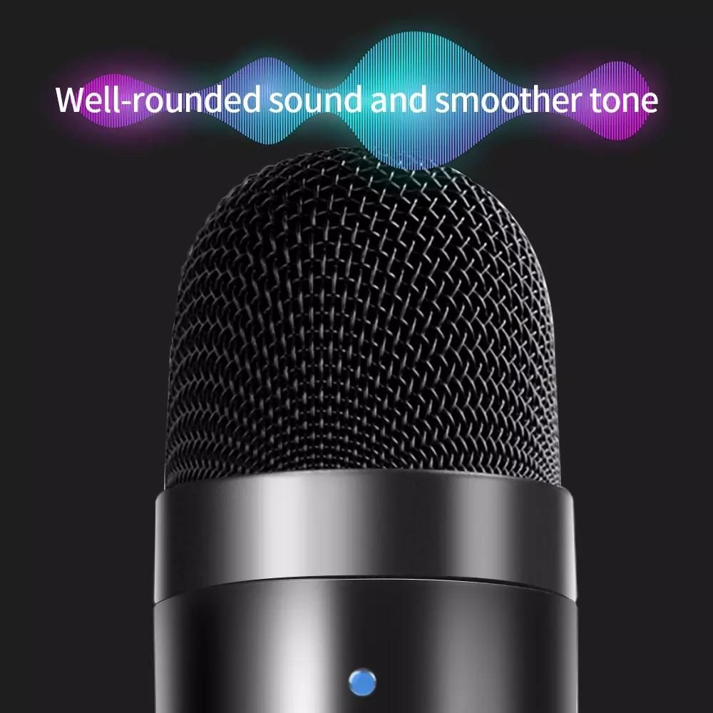 USB Condenser Microphone for Computer USB PC Microphone Mic Stand POP Filter to Gaming Streaming Podcasting Recording Headphone