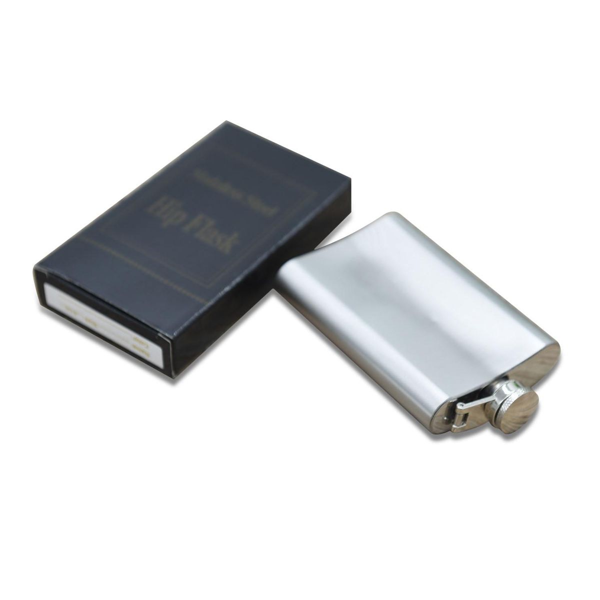 4oz Portable Hip Flask Stainless Steel Pocket Whiskey Screw Cap Men's Gift