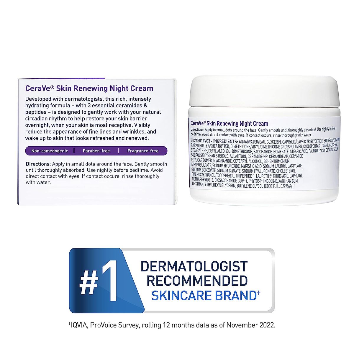 Skin Renewing Night Cream - Niacinamide, 1.7 OZ 48g