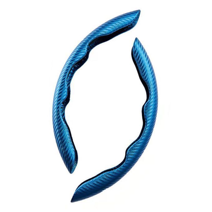 1 Set Anti-Slip Car Steering Wheel Cover Elastic ABS-Blue