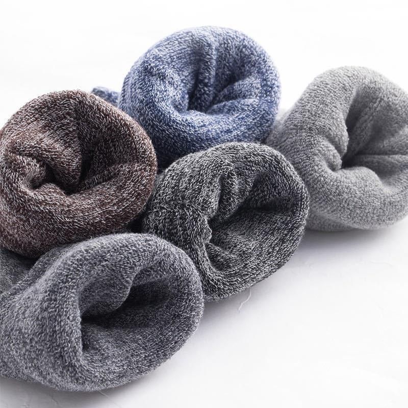 10Pairs/Lot Men's Socks Cotton High-quality Business Thickening Socks Mid-tube Socks Warm Cotton Terry Winter Snow Socks Thick