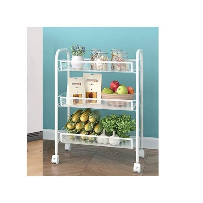 3 Layer Stainless Steel Multi-Purpose Shelf -Trolley Shelves