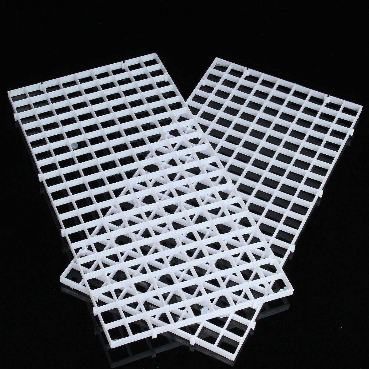 2pcs White Grid Tray Egg Crate Aquarium Fish Tank Filter Bottom Isolate