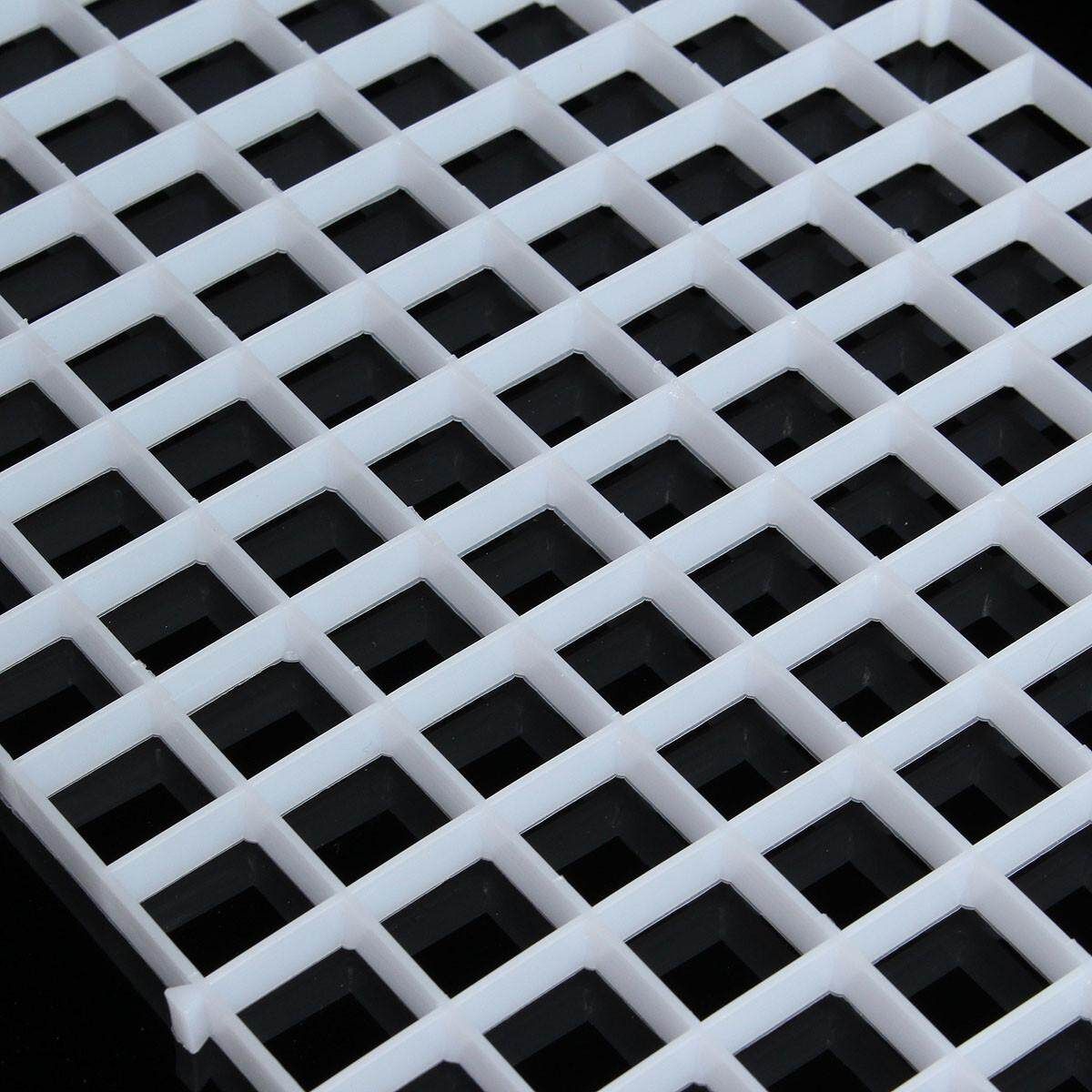 2pcs White Grid Tray Egg Crate Aquarium Fish Tank Filter Bottom Isolate