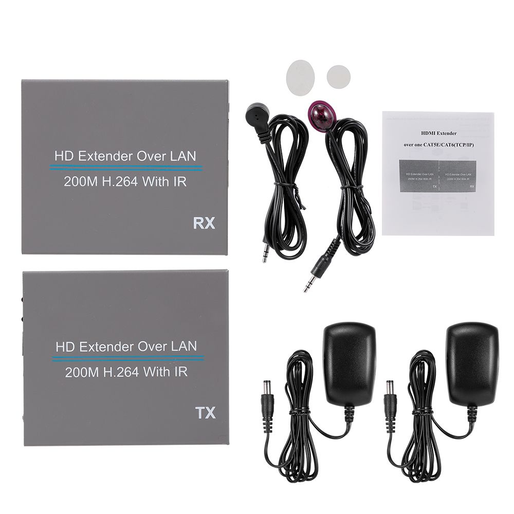 200M H.264 HD Extender Over ONE CAT 5E/6 Splitter