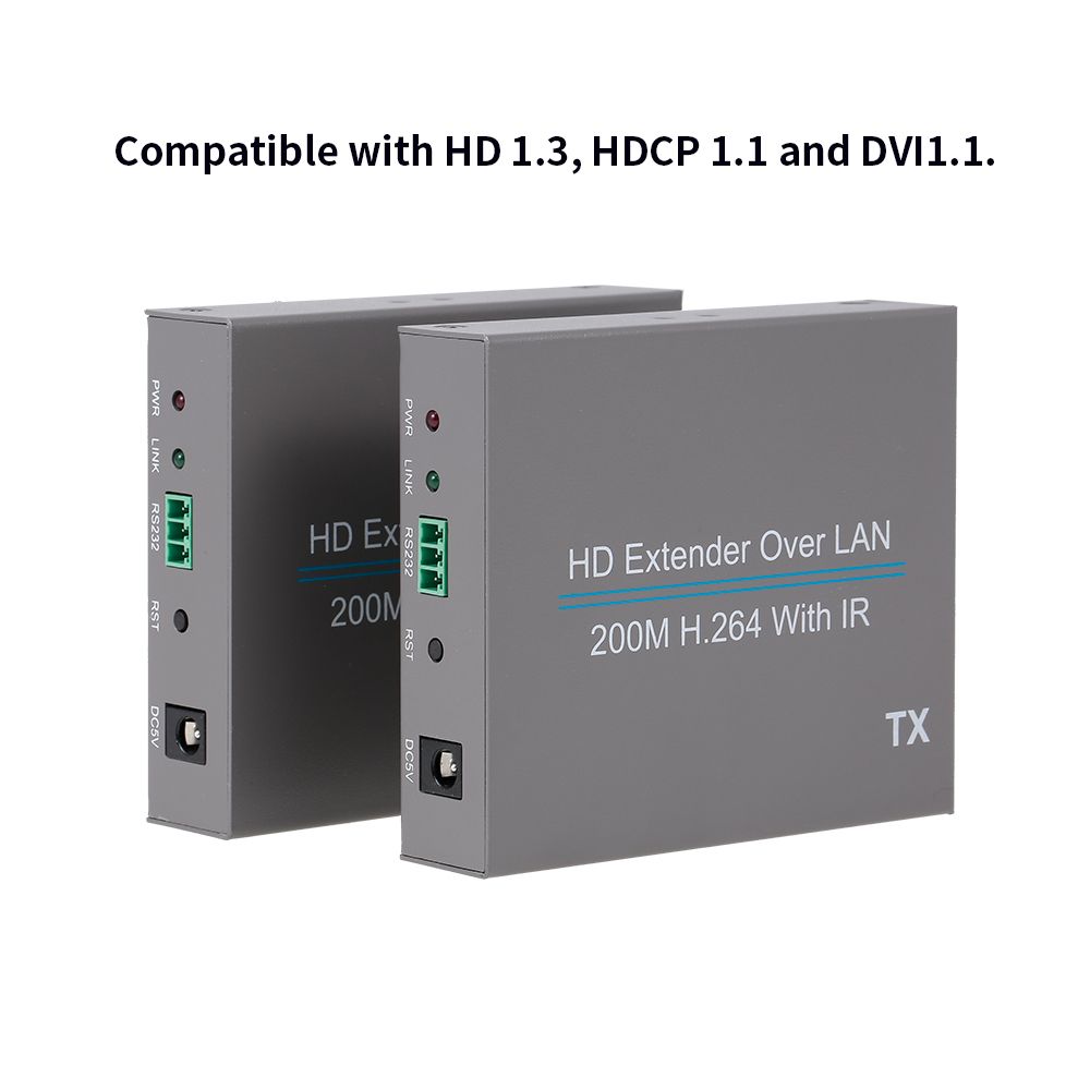 200M H.264 HD Extender Over ONE CAT 5E/6 Splitter
