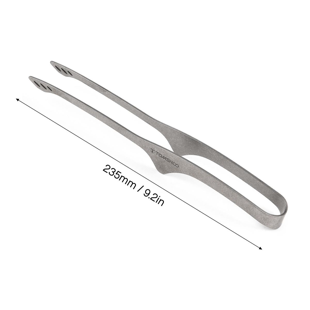 TOMSHOO Titanium Tongs 9.2 Inch Lightweight BBQ Grill Tongs Clip Outdoor Camping Backpacking Hiking Cookware