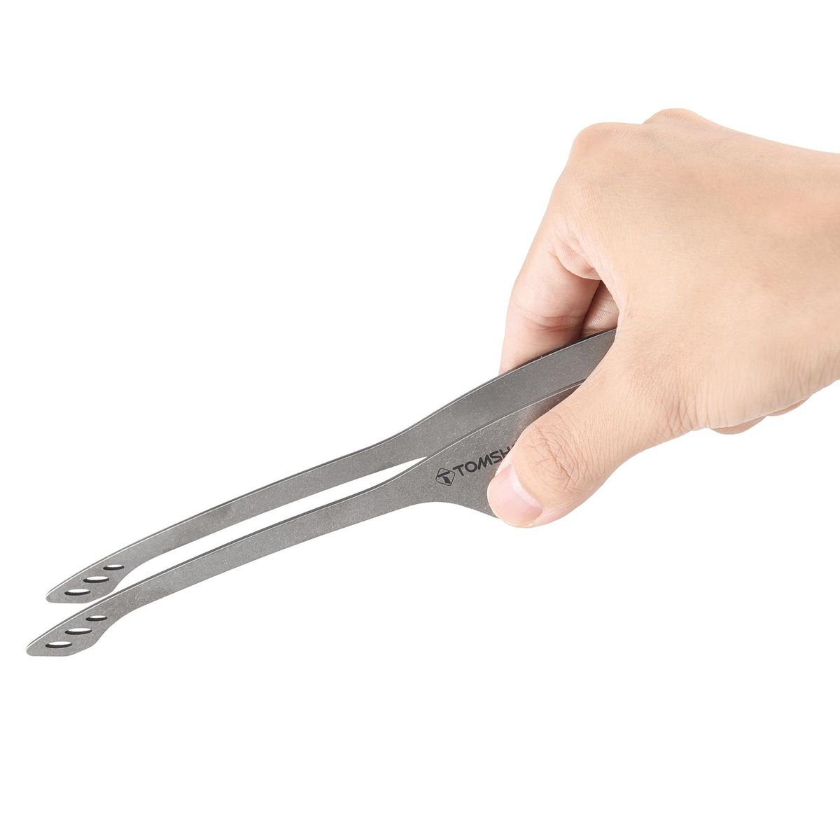 TOMSHOO Titanium Tongs 9.2 Inch Lightweight BBQ Grill Tongs Clip Outdoor Camping Backpacking Hiking Cookware