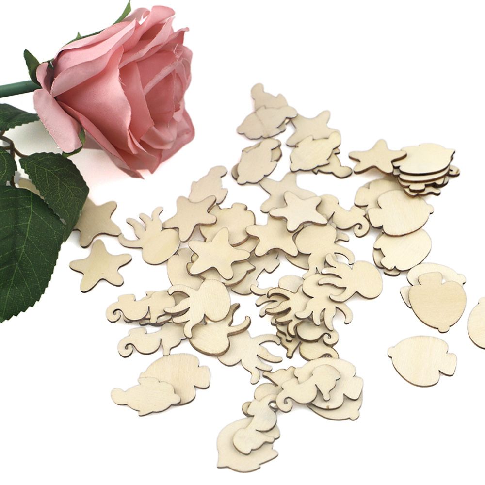 20Pcs Wood Slices Animals Shape Art Collection DIY Painting