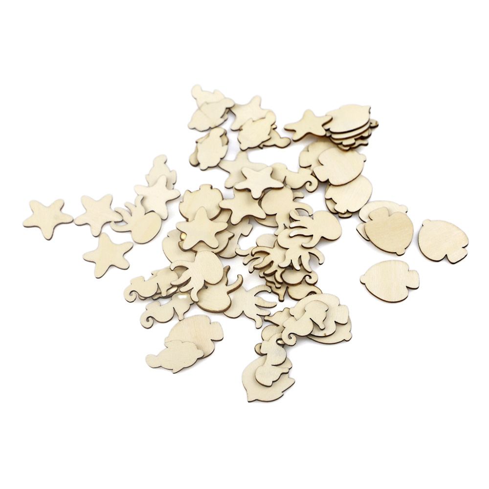 20Pcs Wood Slices Animals Shape Art Collection DIY Painting