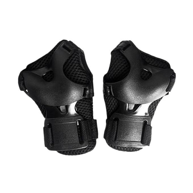 6 Pcs Kid Child Roller Skating Bicycle Knee Wrist Guard Elbow Black