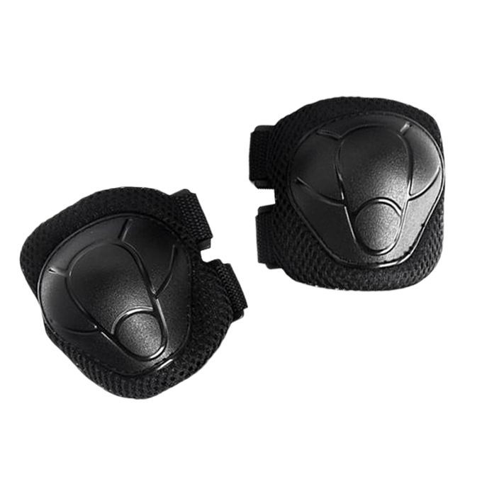 6 Pcs Kid Child Roller Skating Bicycle Knee Wrist Guard Elbow Black