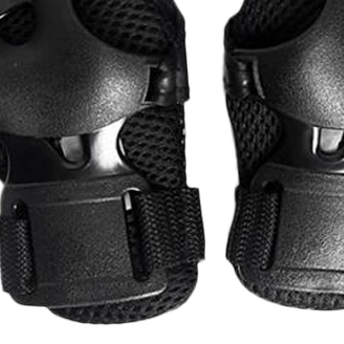 6 Pcs Kid Child Roller Skating Bicycle Knee Wrist Guard Elbow Black