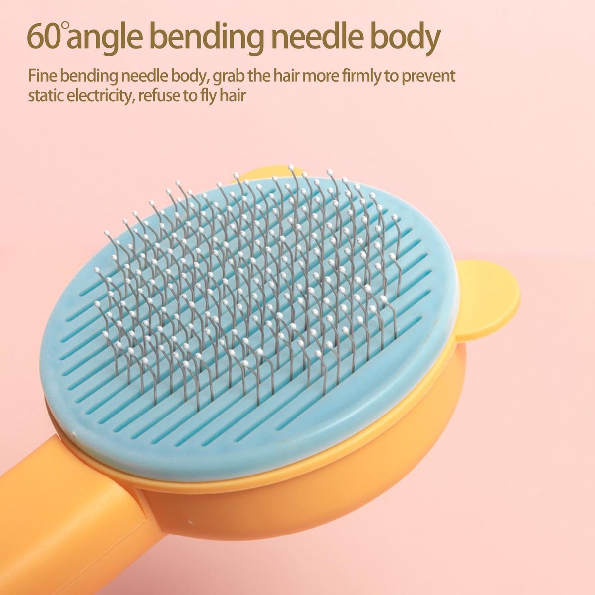 Pet Hair Brush Cat Dog Hair Cleaning Comb Brush Beauty Tool Orange