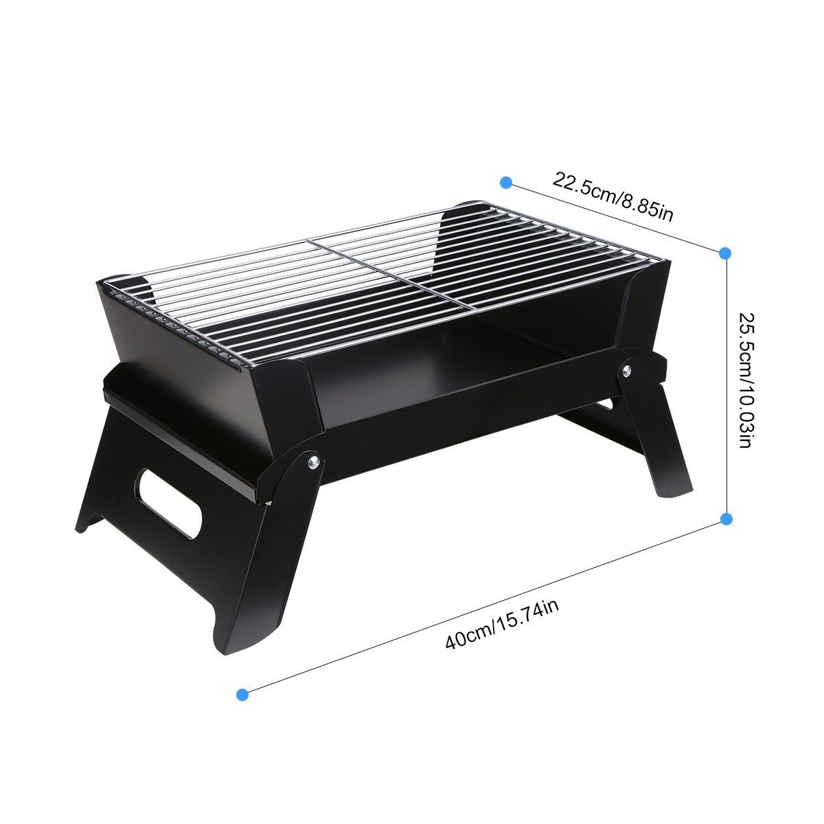 Portable Folding Charcoal Grill Stainless Steel Cooking