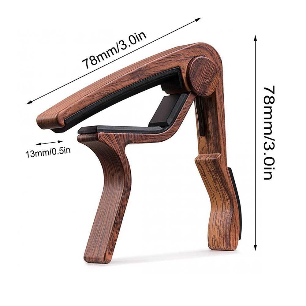 Wood Grain Metal Capo for Folk Guitar Tuning Musical Instrument Accessories