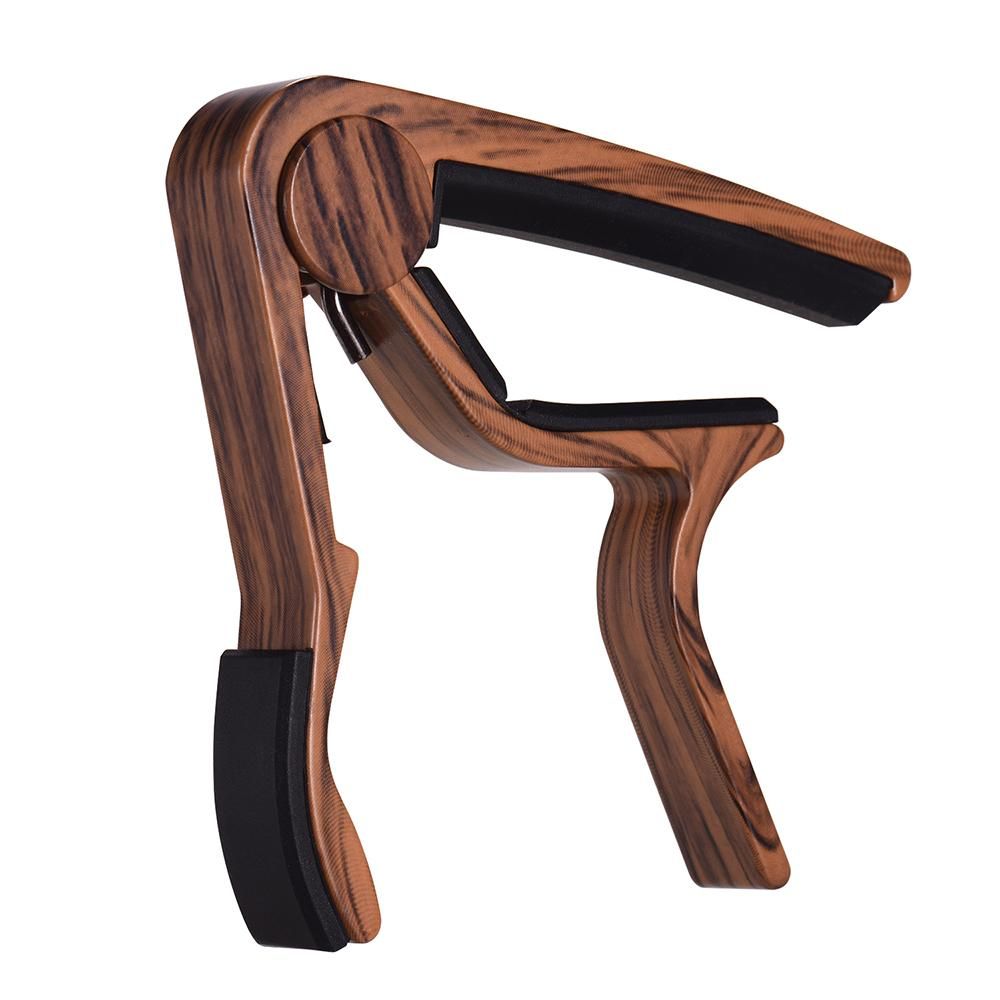 Wood Grain Metal Capo for Folk Guitar Tuning Musical Instrument Accessories