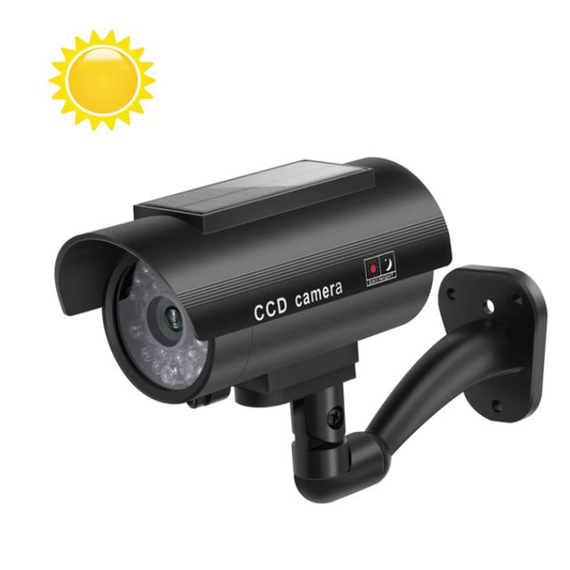 Smart Solar Power Dummy Camera Indoor/Outdoor Simulation Bullet Red LED Light Monitor Security Waterproof  CCTV Surveillance