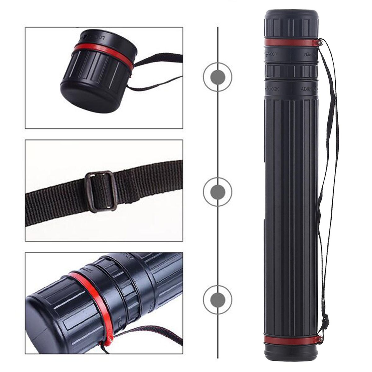 Artwork Document Poster Storage Tube Plastic Carry Case Box For 72x7cm