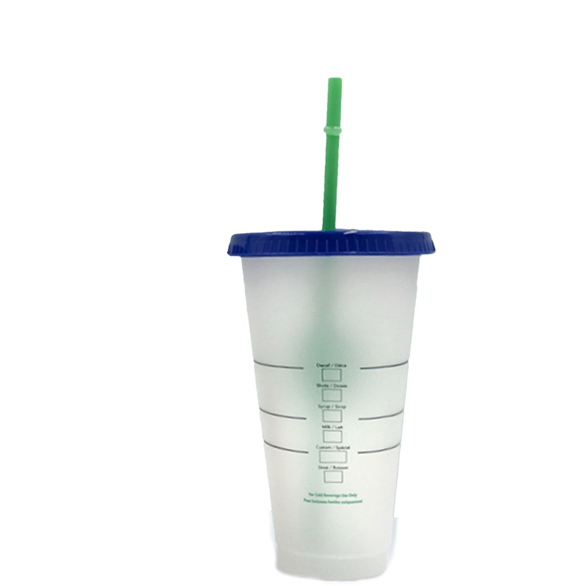 700ml Straw Bottle Eco-friendly Fixed Ring Design PP-White