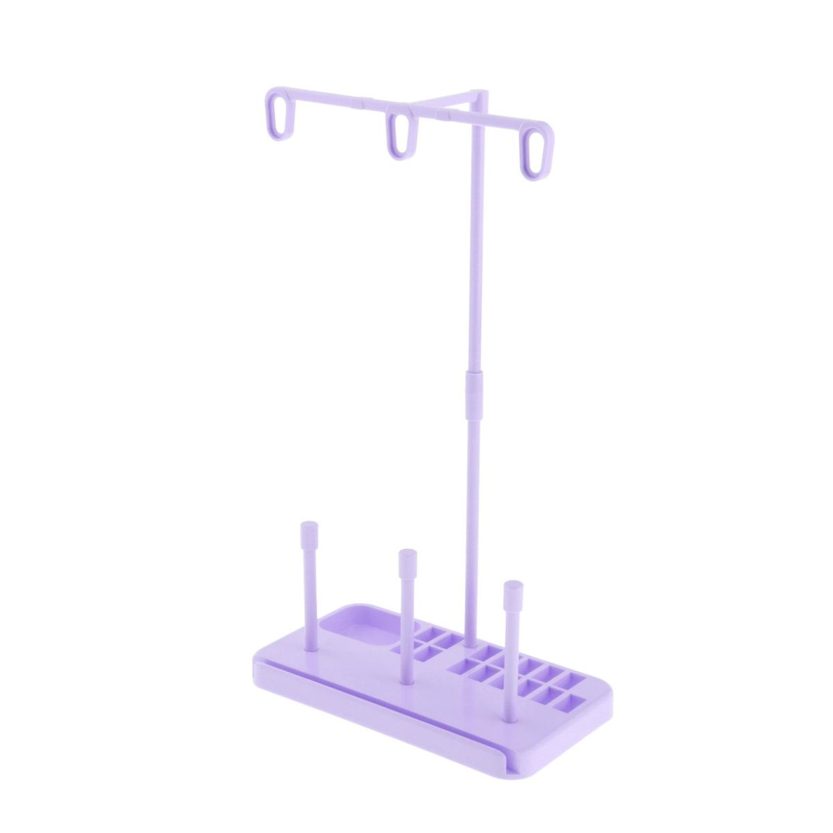 Sewing Machine 3 Cone Spool Thread Stand Holder Rack Tailors Purple